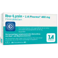 Таблетки от боли и лихорадки с ибупрофеном IBU-LYSIN 1A Pharma 400 mg Filmtabletten 50 шт 1A Pharma