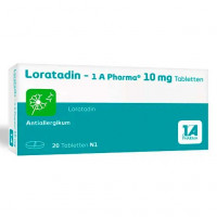 Таблетки от аллергии с ЛОРАТАДИНОМ LORATADIN-1A Pharma Tabletten 20 шт 1A Pharma Таблетки от аллергии с ЛОРАТАДИНОМ LORATADIN-1A Pharma Tabletten 20 шт 1A Pharma