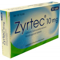 Таблетки от аллергии покрытые оболочкой Zyrtec 10 мг 30 шт. UCB Таблетки от аллергии покрытые оболочкой Zyrtec 10 мг 30 шт. UCB