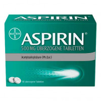Таблетки Аспирина ASPIRIN 500 mg überzogene Tabletten 40 шт Bayer Таблетки Аспирина ASPIRIN 500 mg überzogene Tabletten 40 шт Bayer