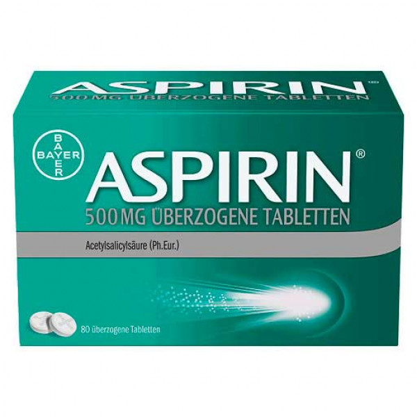 Таблетки Аспирина ASPIRIN 500 mg überzogene Tabletten 80 шт Bayer Таблетки Аспирина ASPIRIN 500 mg überzogene Tabletten 80 шт Bayer