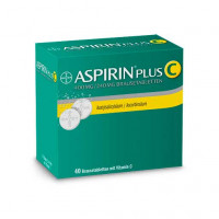 Шипучие таблетки Аспирина с витамином С ASPIRIN plus C Brausetabletten 40 шт Bayer