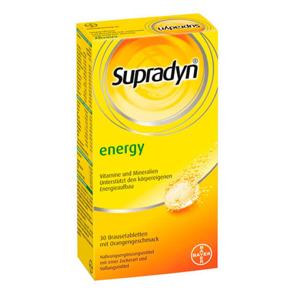 Витаминный комплекс SUPRADYN Energy Brausetabletten 30 шипучие таблетки Bayer Витаминный комплекс SUPRADYN Energy Brausetabletten 30 шипучие таблетки Bayer