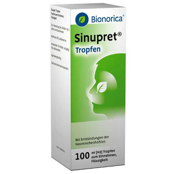 Капли от насморка для детей SINUPRET Tropfen 100 мл Bionorica Капли от насморка для детей SINUPRET Tropfen 100 мл Bionorica
