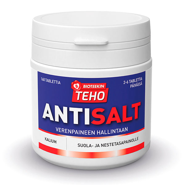 Витамин с калием для улучшения кровяного давления Teho Antisalt 160 таблеток Bioteekki Витамин с калием для улучшения кровяного давления Teho Antisalt 160 таблеток Bioteekki