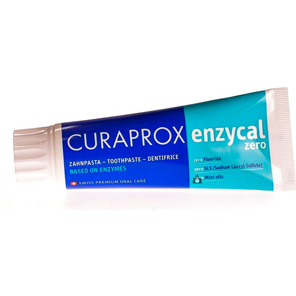 Зубная паста без фтора и мяты CURAPROX enzycal zero Zahnpasta 75 мл Curaprox Зубная паста без фтора и мяты CURAPROX enzycal zero Zahnpasta 75 мл Curaprox