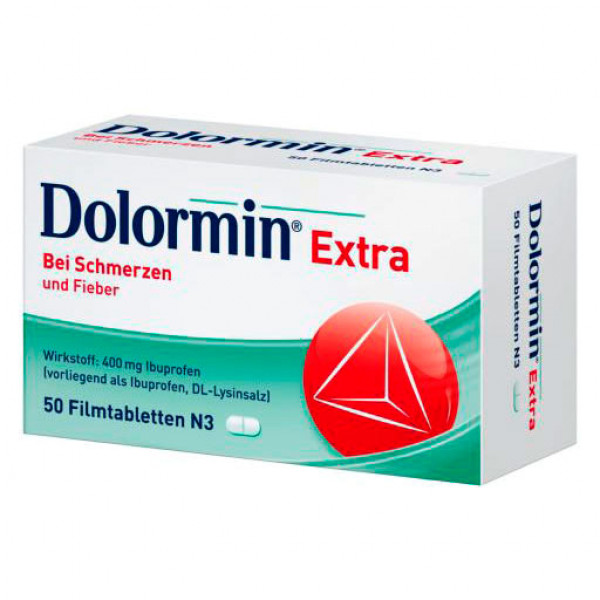 Средство от боли DOLORMIN Extra Filmtabletten 50 таблеток Dolormin Средство от боли DOLORMIN Extra Filmtabletten 50 таблеток Dolormin