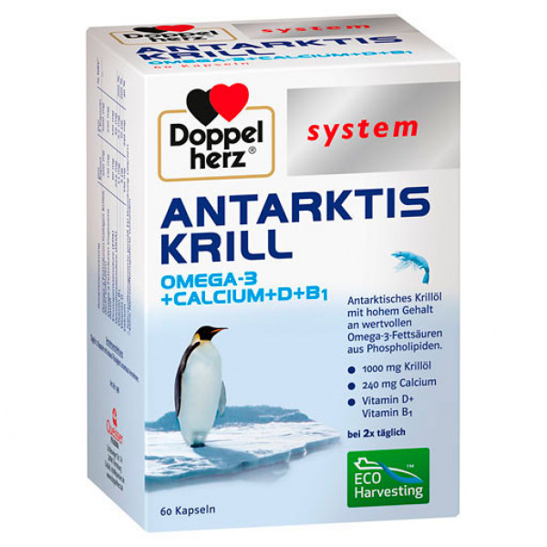 Капсулы Омега-3 + кальций DOPPELHERZ Antarktis Krill system Kapseln 60 шт DoppelHerz Капсулы Омега-3 + кальций DOPPELHERZ Antarktis Krill system Kapseln 60 шт DoppelHerz