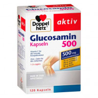 Капсулы для суставов с глюкозамином DOPPELHERZ Glucosamin 500 Kapseln 120 шт DoppelHerz Капсулы для суставов с глюкозамином DOPPELHERZ Glucosamin 500 Kapseln 120 шт DoppelHerz