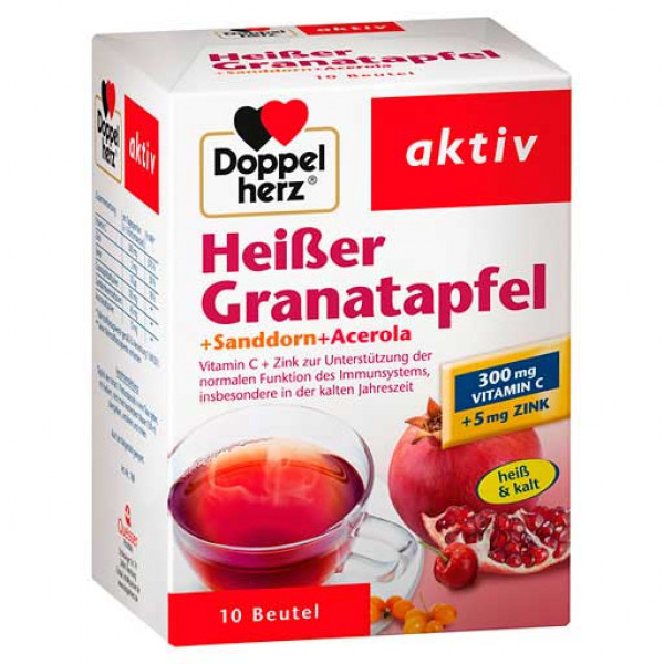 Витамины с гранатом облепихой и ацеролой DOPPELHERZ heißer Granatapfel+Sanddorn+Acerola 10 шт DoppelHerz Витамины с гранатом облепихой и ацеролой DOPPELHERZ heißer Granatapfel+Sanddorn+Acerola 10 шт DoppelHerz