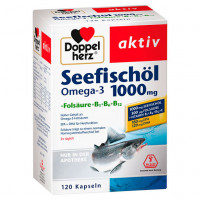 Рыбий жир Seefischöl Omega-3 1000 mg+Fols капсулы 120 шт DoppelHerz