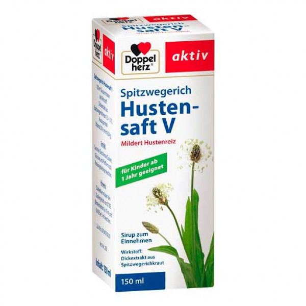 Сироп от кашля DOPPELHERZ Spitzwegerich Hustensaft V 150 мл DoppelHerz Сироп от кашля DOPPELHERZ Spitzwegerich Hustensaft V 150 мл DoppelHerz