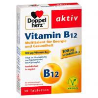Витамины B12 DOPPELHERZ Vitamin B12 Tabletten 30 шт DoppelHerz