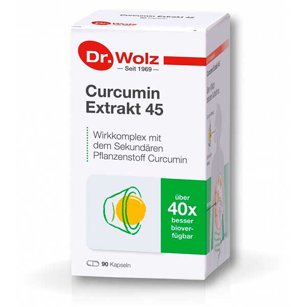 Капсулы с куркумой CURCUMIN EXTRAKT 45 Dr.Wolz Kapseln 90 шт Dr.Wolz Капсулы с куркумой CURCUMIN EXTRAKT 45 Dr.Wolz Kapseln 90 шт Dr.Wolz