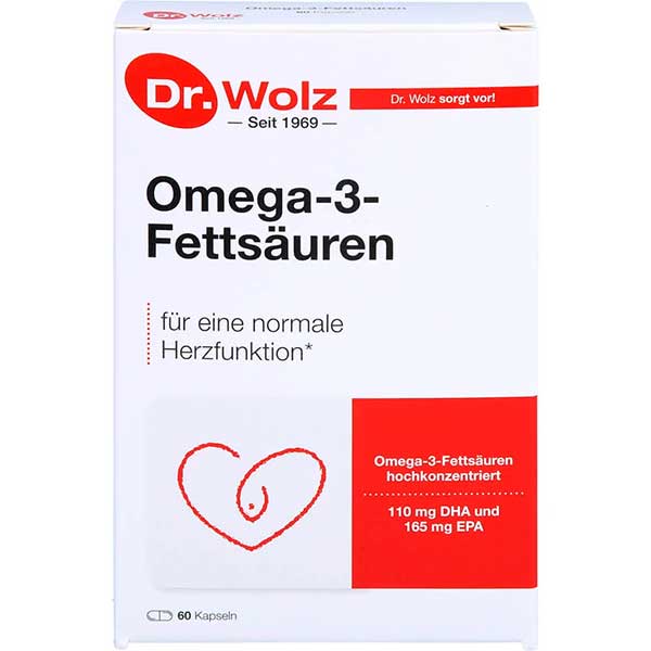 Рыбий жир в капсулах OMEGA-3 Fettsäuren 500 mg/60% Kapseln 60 шт Dr.Wolz Рыбий жир в капсулах OMEGA-3 Fettsäuren 500 mg/60% Kapseln 60 шт Dr.Wolz