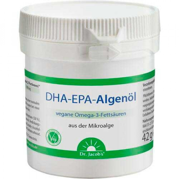 Омега-3 жирные кислоты из микроводорослей DHA-EPA-Algenöl Dr.Jacob's Kapseln 60 шт Dr.Jacobs Омега-3 жирные кислоты из микроводорослей DHA-EPA-Algenöl Dr.Jacob's Kapseln 60 шт Dr.Jacobs