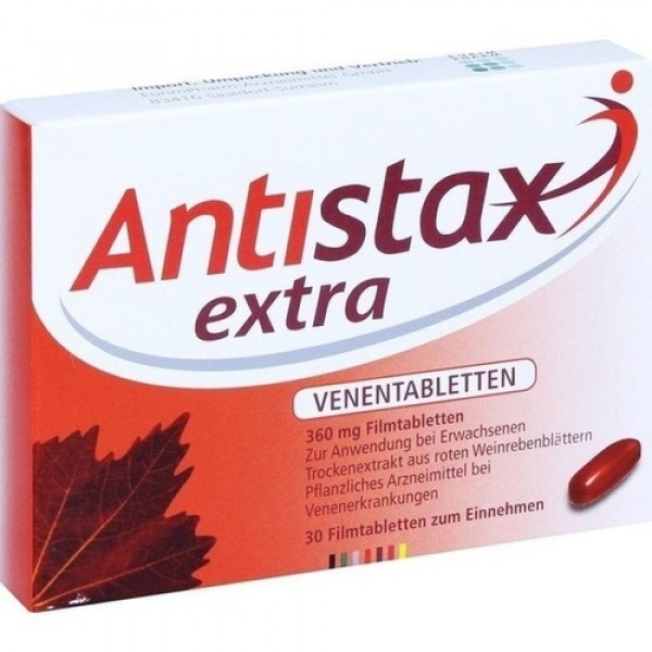 Таблетки при венозной недостаточности ANTISTAX extra Venentabletten 30 шт EurimPharm Таблетки при венозной недостаточности ANTISTAX extra Venentabletten 30 шт EurimPharm