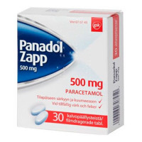 Таблетки жаропонижающие PANADOL ZAPP 500 мг покрытые оболочкой 30 шт. GlaxoSmithKline