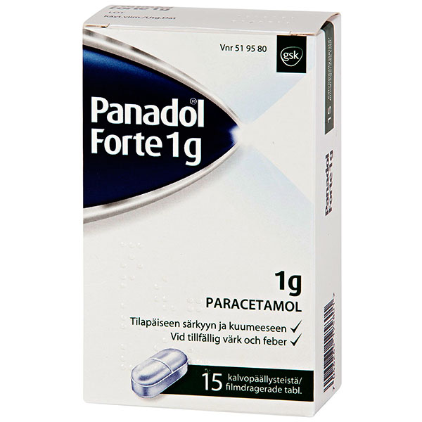 Таблетки жаропонижающие PANADOL FORTE 1 G 15 шт GlaxoSmithKline Таблетки жаропонижающие PANADOL FORTE 1 G 15 шт GlaxoSmithKline