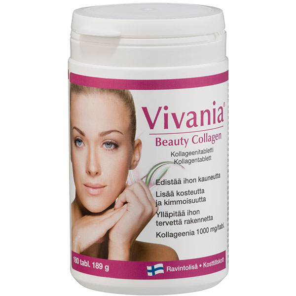 Витамины против морщин с коллагеном Vivania Collagen Beauty 180 таблеток Hankintatukku Витамины против морщин с коллагеном Vivania Collagen Beauty 180 таблеток Hankintatukku