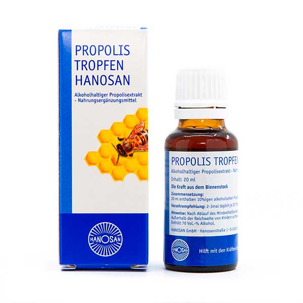 Прополис в каплях PROPOLIS Urtinktur Hanosan 20 мл HANOSAN Прополис в каплях PROPOLIS Urtinktur Hanosan 20 мл HANOSAN