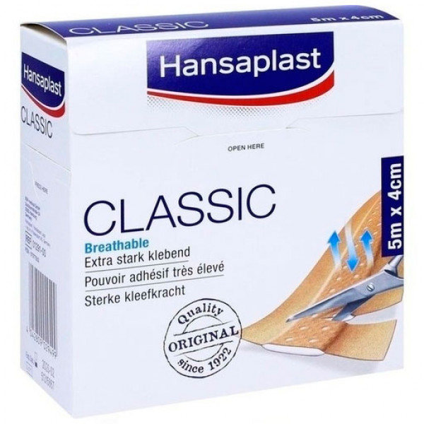 Пластырь HANSAPLAST Classic Pflaster 4 cm x 5 m HANSAPLAST Пластырь HANSAPLAST Classic Pflaster 4 cm x 5 m HANSAPLAST