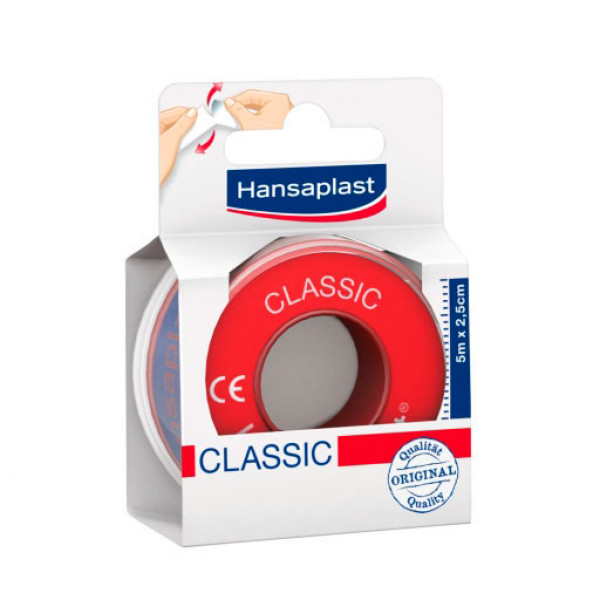Пластырь классический для фиксации повязок HANSAPLAST Fixierpfl.Classic 2,5 cm x 5 m HANSAPLAST Пластырь классический для фиксации повязок HANSAPLAST Fixierpfl.Classic 2,5 cm x 5 m HANSAPLAST