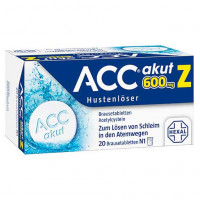 Шипучие таблетки от кашля с цинком ACC akut 600 Z Hustenlöser Brausetabletten 20 шт HEXAL