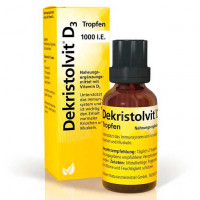 Капли с витамином Д3 DEKRISTOLVIT D3 1.000 I. E. Tropfen 10 мл Hubner Капли с витамином Д3 DEKRISTOLVIT D3 1.000 I. E. Tropfen 10 мл Hubner
