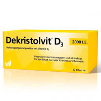 Таблетки с витамином Д3 DEKRISTOLVIT D3 2. 000 I. E. Tabletten 120 шт Hubner