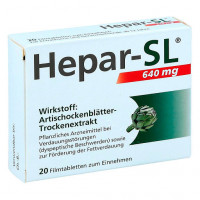 Препарат от расстройства желудка HEPAR-SL 640 mg Filmtabletten 20 таблеток KLOSTERFRAU