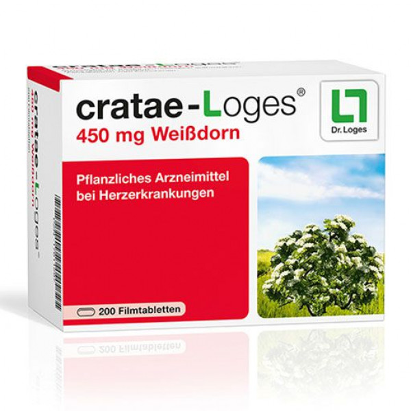 Экстракт из трав для укрепления сердца CRATAE-LOGES 450 mg Weißdorn Filmtabletten 200 шт Loges Экстракт из трав для укрепления сердца CRATAE-LOGES 450 mg Weißdorn Filmtabletten 200 шт Loges
