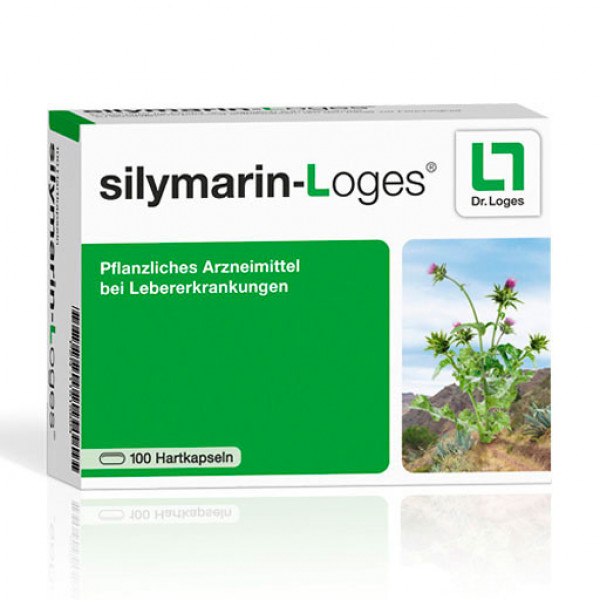 Препарат для печени с расторопшей SILYMARIN-Loges Hartkapseln 100 капсул Loges Препарат для печени с расторопшей SILYMARIN-Loges Hartkapseln 100 капсул Loges