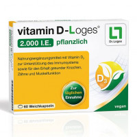 Витамин Д3 VITAMIN D-LOGES 2.000 I.E. pflanzlich Weichkapseln 60 шт Loges