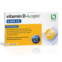 Витамин Д3 VITAMIN D-LOGES 5.600 I.E. Wochendepot Kautabl 15 шт Loges
