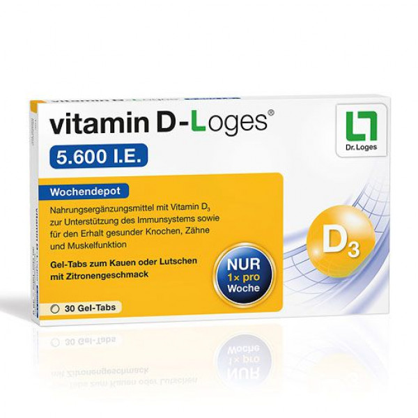 Витамин Д3 VITAMIN D-LOGES 5.600 I.E. Wochendepot Kautabl 30 шт Loges Витамин Д3 VITAMIN D-LOGES 5.600 I.E. Wochendepot Kautabl 30 шт Loges