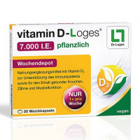 Витамин Д3 VITAMIN D-LOGES 7.000 I.E. pflanzlich Wochendepot 30 шт Loges