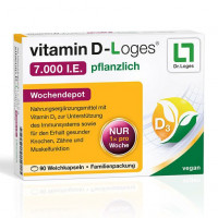 Витамин Д3 VITAMIN D-LOGES 7.000 I.E. pflanzlich Wochendepot 90 шт Loges