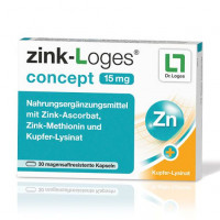 Капсулы с цинком ZINK-LOGES concept 15 mg magensaftres.Kapseln 30 шт Loges