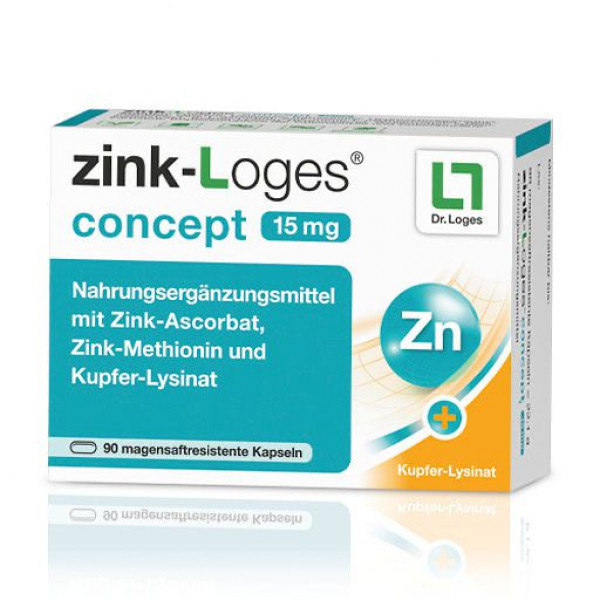 Капсулы с цинком ZINK-LOGES concept 15 mg magensaftres.Kapseln 90 шт Loges Капсулы с цинком ZINK-LOGES concept 15 mg magensaftres.Kapseln 90 шт Loges