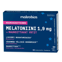 Снотворное Makrobios Melatoniini 1,9Mg 60 таблеток Makrobios Снотворное Makrobios Melatoniini 1,9Mg 60 таблеток Makrobios