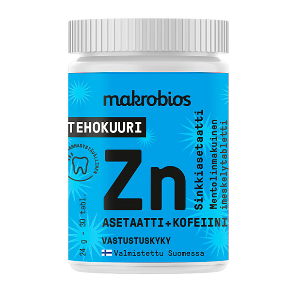 Витамины с цинком Makrobios Sinkkiasetaatti+Kofeiini 30 таблеток Makrobios Витамины с цинком Makrobios Sinkkiasetaatti+Kofeiini 30 таблеток Makrobios