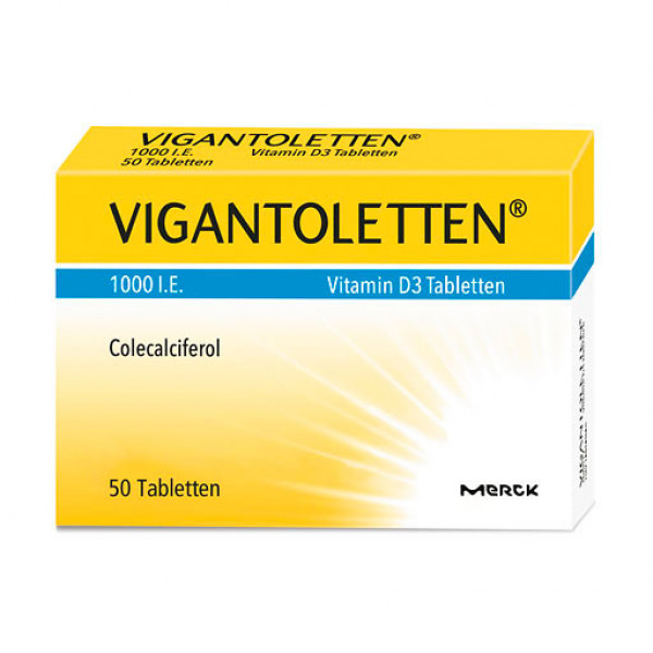 Витамин Д3 1000 ME VIGANTOL 1.000 I.E. Vitamin D3 таблетки 50 шт Merck Витамин Д3 1000 ME VIGANTOL 1.000 I.E. Vitamin D3 таблетки 50 шт Merck