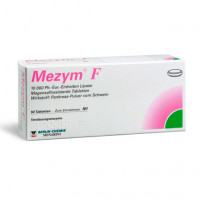 Препарат при пищеварительных растройствах Мезин MEZYM F magensaftresistente 50 таблеток Mezym