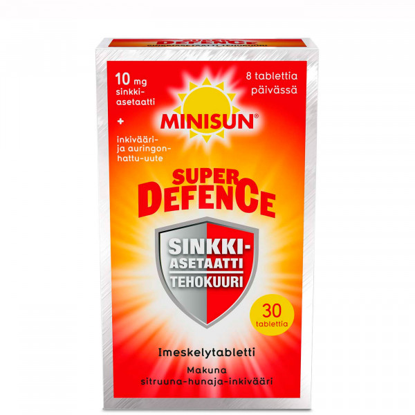 Витамины с цинком супер защита Minisun SUPER DEFENCE SINKKIASETAATTI TABL 30 шт Minisun Витамины с цинком супер защита Minisun SUPER DEFENCE SINKKIASETAATTI TABL 30 шт Minisun