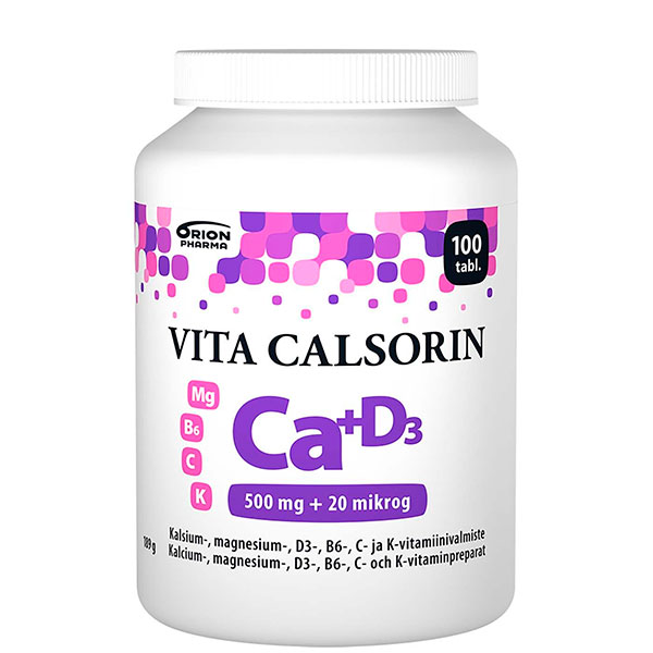 Кальций с витамином Д3 B6 K С VITA CALSORIN 500 мг + D3 10 мкг 100 таблеток CALSORIN Кальций с витамином Д3 B6 K С VITA CALSORIN 500 мг + D3 10 мкг 100 таблеток CALSORIN