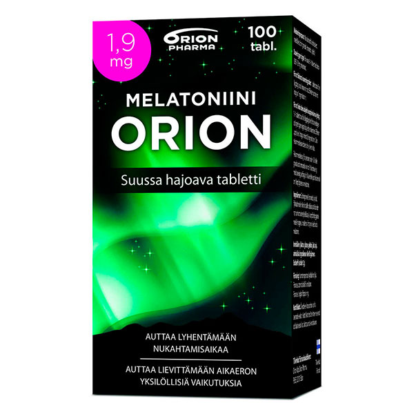 Снотворное MELATONIINI ORION 1,9 мг 100 таблеток растворимых во рту Orion Снотворное MELATONIINI ORION 1,9 мг 100 таблеток растворимых во рту Orion