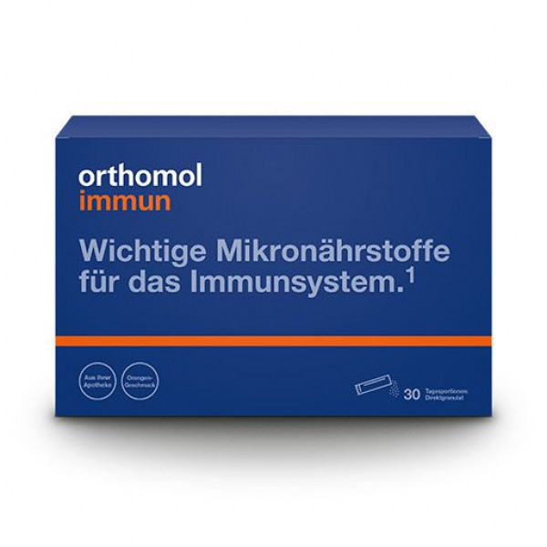 Биодобавка для иммунитета в гранулах со вкусом апельсина ORTHOMOL Immun Direktgranulat Orange 30 шт ORTHOMOL Биодобавка для иммунитета в гранулах со вкусом апельсина ORTHOMOL Immun Direktgranulat Orange 30 шт ORTHOMOL