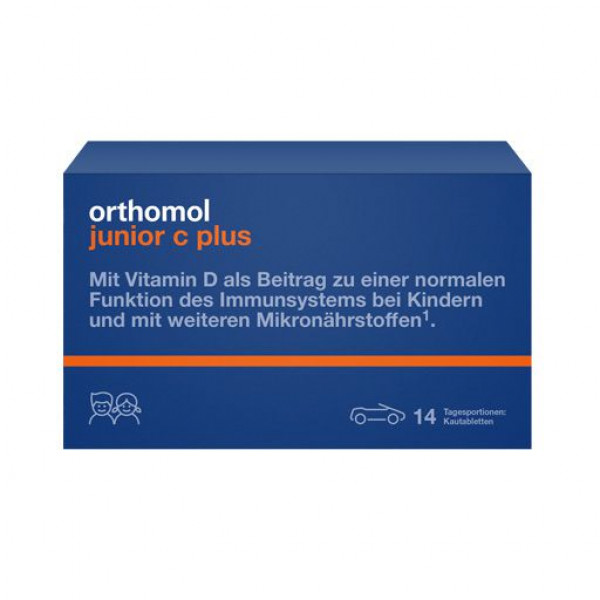 Витамин С и Д для иммунитета детей ORTHOMOL Junior C plus Kautabletten 14 шт ORTHOMOL Витамин С и Д для иммунитета детей ORTHOMOL Junior C plus Kautabletten 14 шт ORTHOMOL