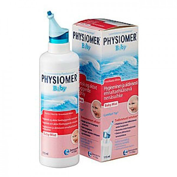 Спрей для промывания нося для детей PHYSIOMER BABY MIST NENÄHUUHTELU 115 мл PHYSIOMER Спрей для промывания нося для детей PHYSIOMER BABY MIST NENÄHUUHTELU 115 мл PHYSIOMER
